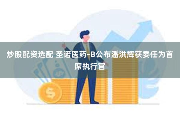 炒股配资选配 圣诺医药-B公布潘洪辉获委任为首席执行官