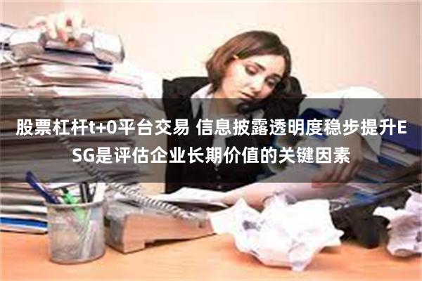 股票杠杆t+0平台交易 信息披露透明度稳步提升ESG是评估企业长期价值的关键因素